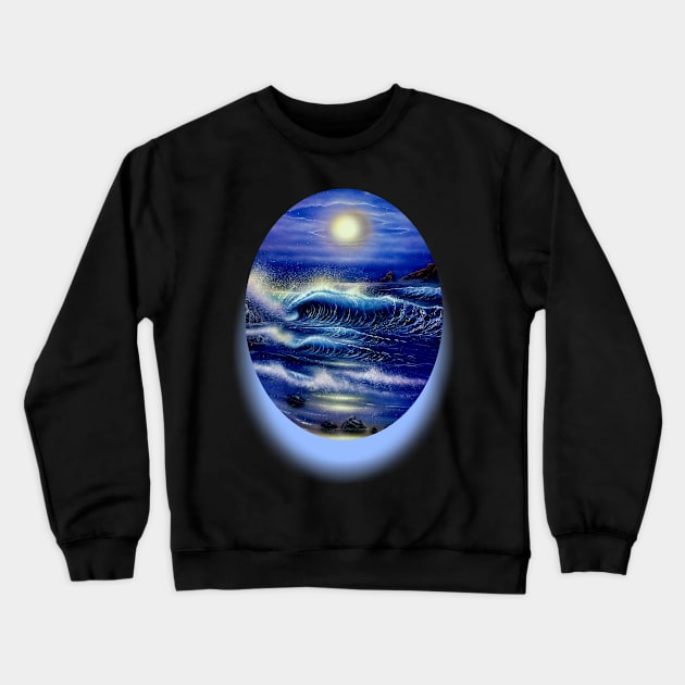 Hawaiian t-shirt surf shirt starry skies Crewneck Sweatshirt by Coreoceanart